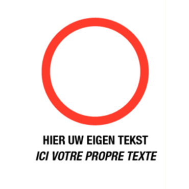 Pictogram Prohibited + own text
